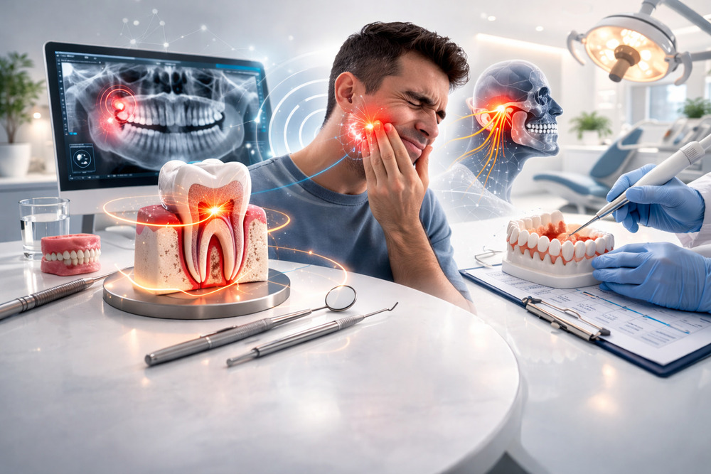 hombre dolor dientes constante